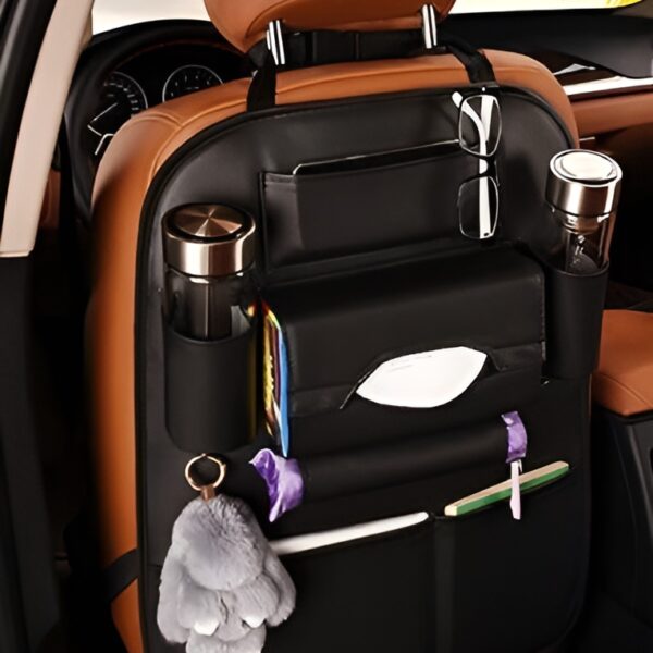 Leather Back Seat Car Organizer